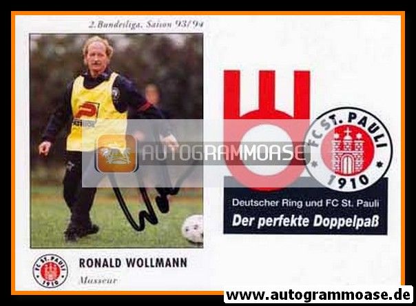 Autogramm Fussball | FC St. Pauli | 1993 | Ronald WOLLMANN