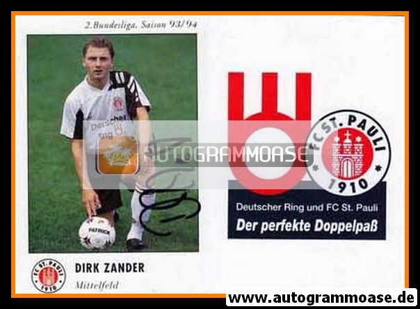 Autogramm Fussball | FC St. Pauli | 1993 | Dirk ZANDER