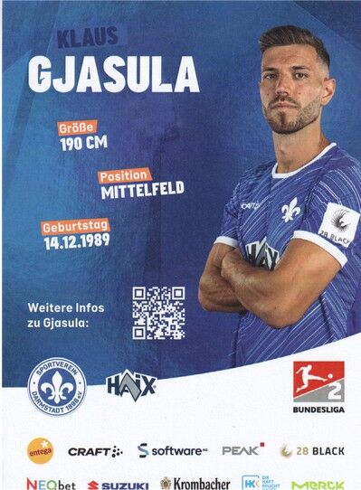 Autogramm Fussball | SV Darmstadt 98 | 2024 | Klaus GJASULA