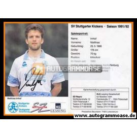 Autogramm Fussball | Stuttgarter Kickers | 1991 | Matthias IMHOF
