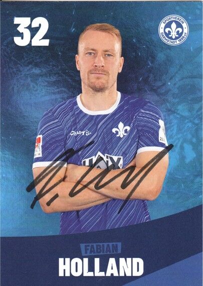 Autogramm Fussball | SV Darmstadt 98 | 2024 | Fabian HOLLAND