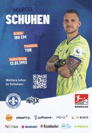 Autogramm Fussball | SV Darmstadt 98 | 2024 | Marcel SCHUHEN