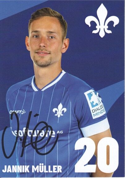 Autogramm Fussball | SV Darmstadt 98 | 2021 | Jannik MÜLLER