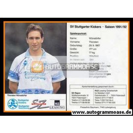 Autogramm Fussball | Stuttgarter Kickers | 1991 | Thorsten WÖRNSDÖRFER