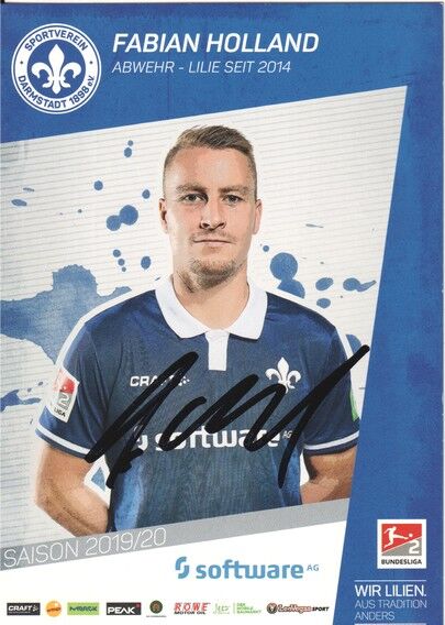 Autogramm Fussball | SV Darmstadt 98 | 2019 | Fabian HOLLAND 