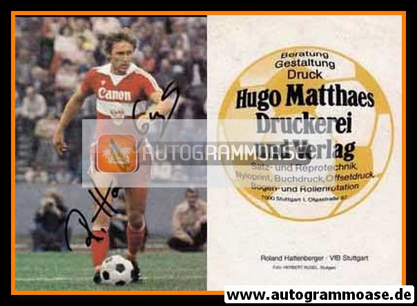 Autogramm Fussball | VfB Stuttgart | 1970er Canon | Roland HATTENBERGER