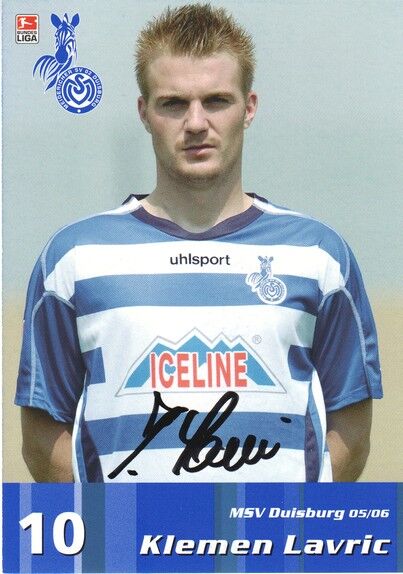 Autogramm Fussball | MSV Duisburg | 2007 | Klemen LAVRIC