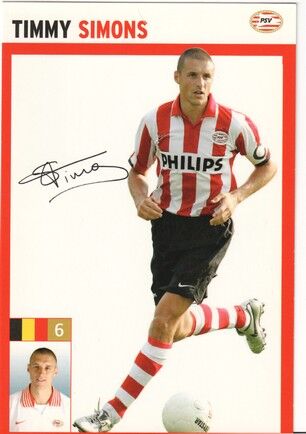 Autogramm Fussball | PSV Eindhoven | 2007 Druck | Timmy SIMONS