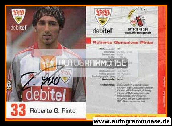 Autogramm Fussball | VfB Stuttgart | 2000 | Roberto PINTO