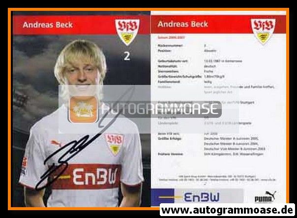 Autogramm Fussball | VfB Stuttgart | 2006 | Andreas BECK