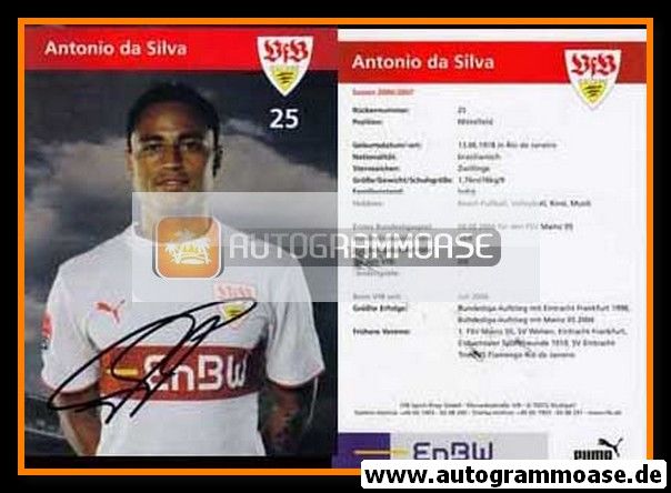 Autogramm Fussball | VfB Stuttgart | 2006 | Antonio DA SILVA