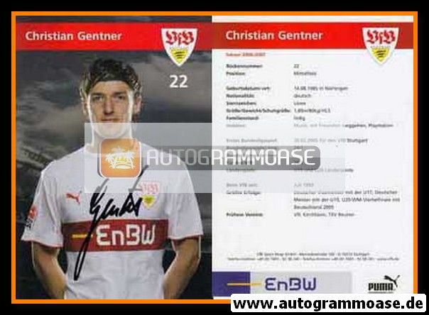 Autogramm Fussball | VfB Stuttgart | 2006 | Christian GENTNER