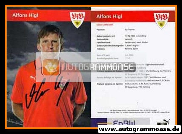 Autogramm Fussball | VfB Stuttgart | 2006 | Alfons HIGL