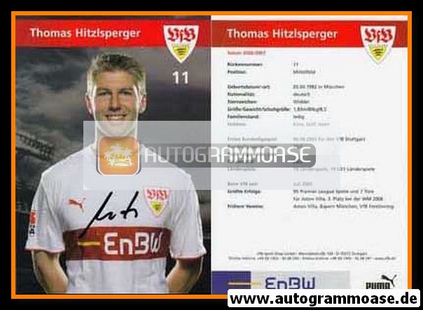 Autogramm Fussball | VfB Stuttgart | 2006 | Thomas HITZLSPERGER