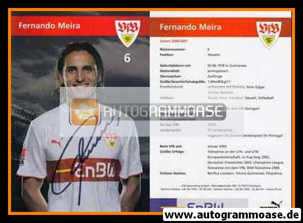 Autogramm Fussball | VfB Stuttgart | 2006 | Fernando MEIRA