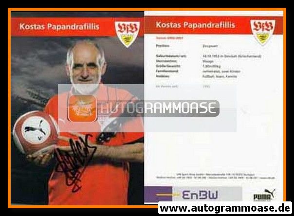 Autogramm Fussball | VfB Stuttgart | 2006 | Kostas PAPANDRAFILLIS