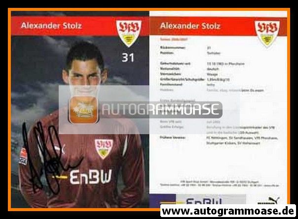 Autogramm Fussball | VfB Stuttgart | 2006 | Alexander STOLZ