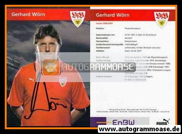 Autogramm Fussball | VfB Stuttgart | 2006 | Gerhard WÖRN