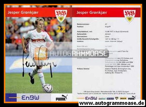 Autogramm Fussball | VfB Stuttgart | 2005 | Jesper GRONKJAER
