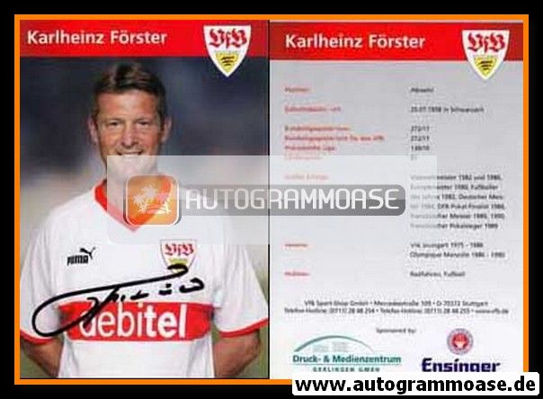 Autogramm Fussball | VfB Stuttgart | 2005 | Karl-Heinz FÖRSTER
