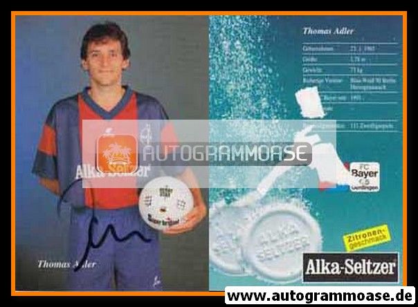 Autogramm Fussball | KFC Uerdingen 05 | 1992 | Thomas ADLER