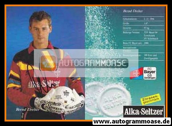 Autogramm Fussball | KFC Uerdingen 05 | 1993 | Bernd DREHER