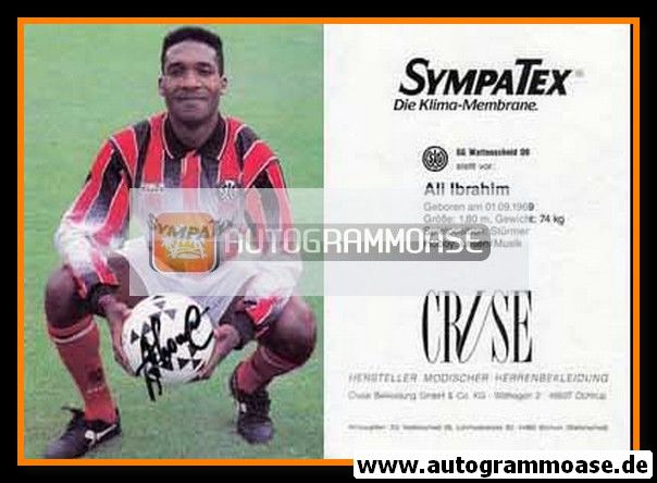 Autogramm Fussball | SG Wattenscheid 09 | 1992-2 | Ali IBRAHIM