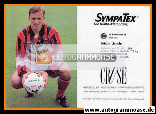 Autogramm Fussball | SG Wattenscheid 09 | 1992-2 | Ivica JOSIC