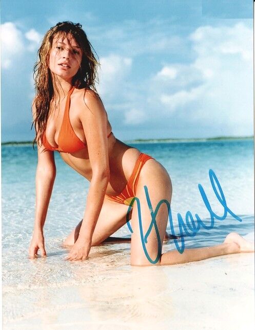 Autogramm Model (USA) | Bridget HALL | 1998 Foto (Portrait Color XM) BIKINI