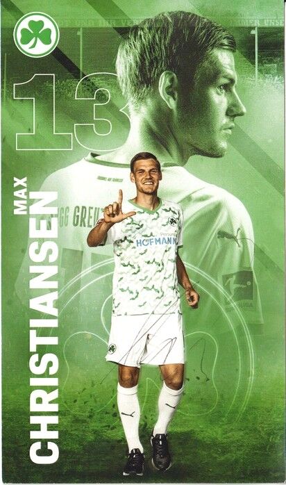 Autogramm Fussball | SpVgg Greuther Fürth | 2021 | Max CHRISTIANSEN