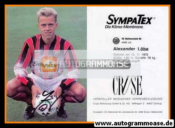 Autogramm Fussball | SG Wattenscheid 09 | 1992-2 | Alexander LÖBE