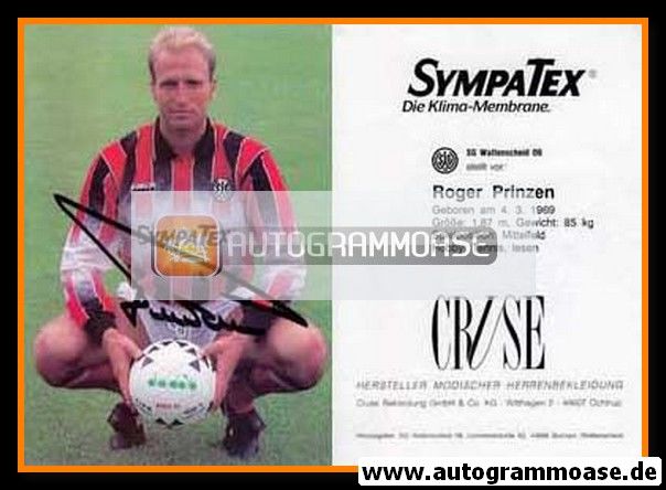 Autogramm Fussball | SG Wattenscheid 09 | 1992-2 | Roger PRINZEN
