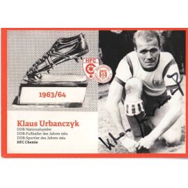 Autogramm Fussball | Hallescher FC | 1960er Retro | Klaus URBANCZYK (Collage SW)