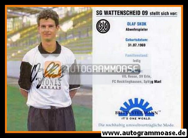 Autogramm Fussball | SG Wattenscheid 09 | 1995 | Olaf SKOK