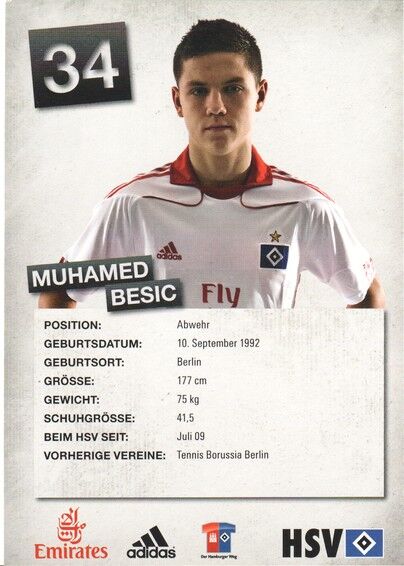 Autogramm Fussball | Hamburger SV | 2010 | Muhamed BESIC