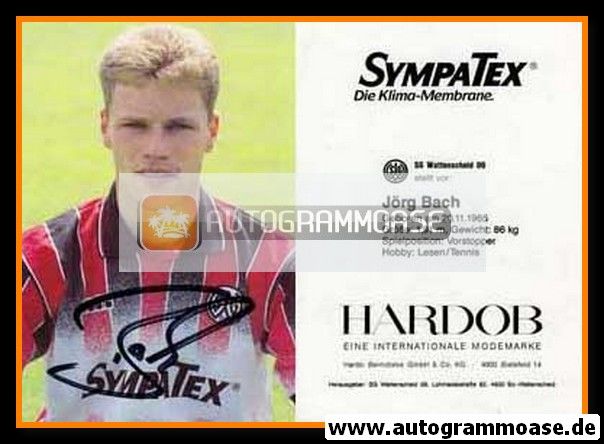 Autogramm Fussball | SG Wattenscheid 09 | 1992-1 | Jörg BACH