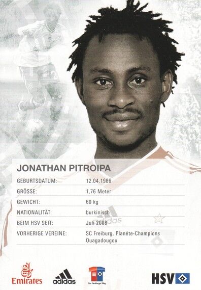 Autogramm Fussball | Hamburger SV | 2009 | Jonathan PITROIPA