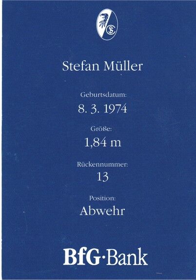 Autogramm Fussball | SC Freiburg | 1999 | Stefan MÜLLER