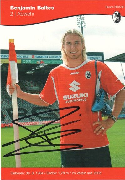 Autogramm Fussball | SC Freiburg | 2005 | Benjamin BALTES