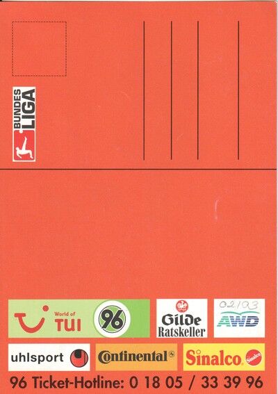 Autogramm Fussball | Hannover 96 | 2002 | Babacar N´DIAYE