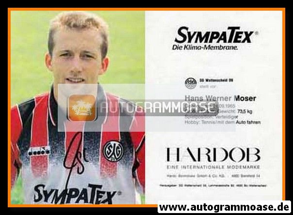 Autogramm Fussball | SG Wattenscheid 09 | 1992-1 | Hans-Werner MOSER