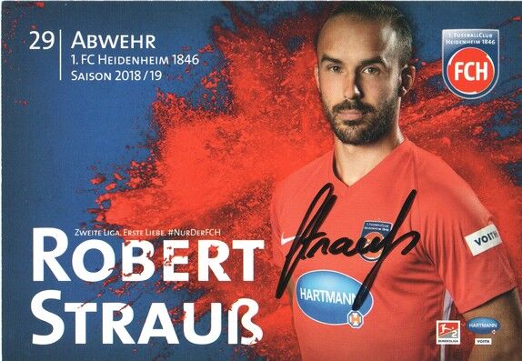 Autogramm Fussball | 1. FC Heidenheim 1846 | 2018 | Robert STRAUSS
