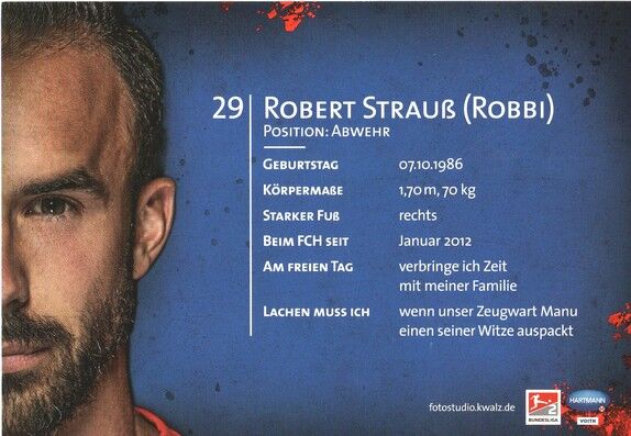 Autogramm Fussball | 1. FC Heidenheim 1846 | 2018 | Robert STRAUSS