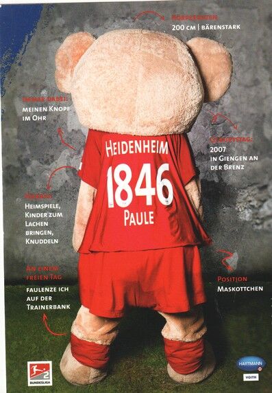 Autogramm Fussball | 1. FC Heidenheim 1846 | 2017 | PAULE (Maskottchen)