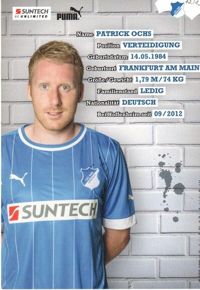 Autogramm Fussball | TSG 1899 Hoffenheim | 2012 | Patrick OCHS