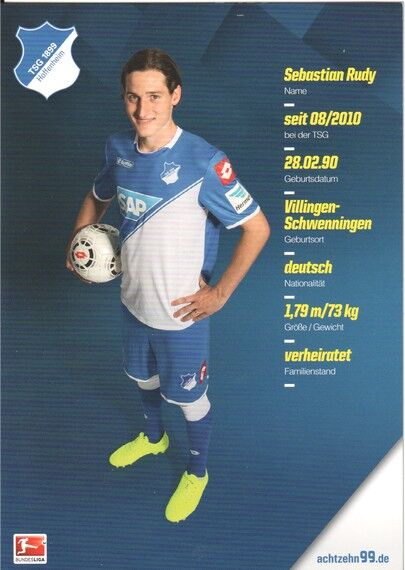 Autogramm Fussball | TSG 1899 Hoffenheim | 2014 | Sebastian RUDY