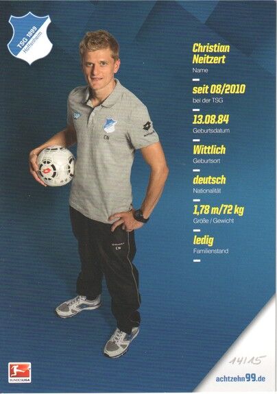 Autogramm Fussball | TSG 1899 Hoffenheim | 2014 | Christian NEITZERT