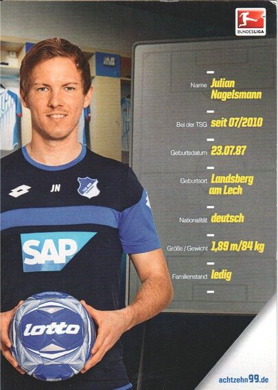 Autogramm Fussball | TSG 1899 Hoffenheim | 2015 | Julian NAGELSMANN