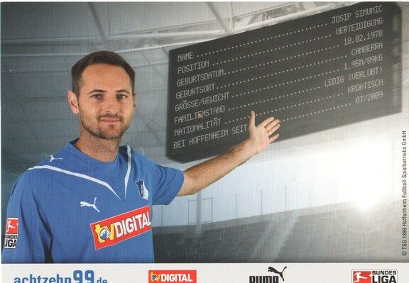 Autogramm Fussball | TSG 1899 Hoffenheim | 2009 | Josip SIMUNIC