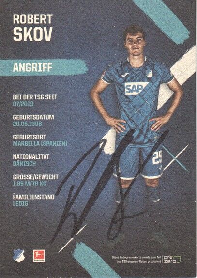 Autogramm Fussball | TSG 1899 Hoffenheim | 2019 | Robert SKOV